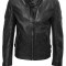 Geaca de Piele Barbati Gipsy Neagra Clancy LEGV