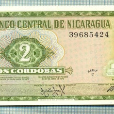 A 750 BANCNOTA-NICARAGUA -2 CORDOBAS -ANUL1972-SERIA39685424-starea care se vede