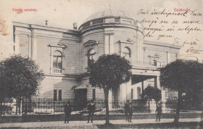 SATU MARE , TEATRUL ORASENESC , CIRCULATA 1909 foto