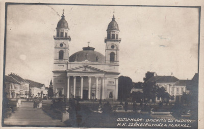 SATU MARE , BISERICA CU PARCUL , CIRCULATA IULIE 1928 foto