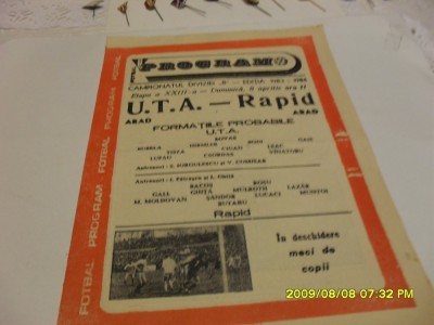 program UTA - Rapid Arad foto