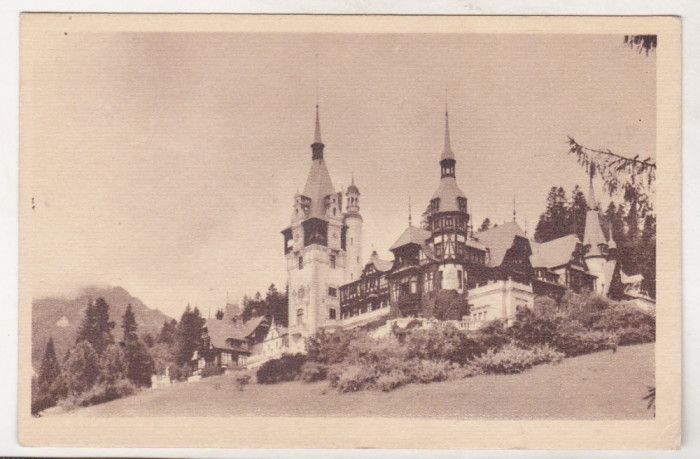 bnk cp Sinaia - Castelul Pelesl - uzata 1947