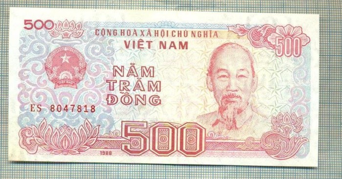 A 766 BANCNOTA-VIETNAM - 500 DONG-ANUL1988-SERIA8047818-starea care se vede