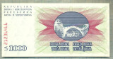 A 773 BANCNOTA-BOSNIA HERZEGOVINA-1000 DINARA-ANUL1992-SERIA-starea care se vede, Europa