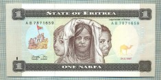 A 785 BANCNOTA- ERITREIA - 1 NAKFA -ANUL1997-SERIA7871659 -starea care se vede