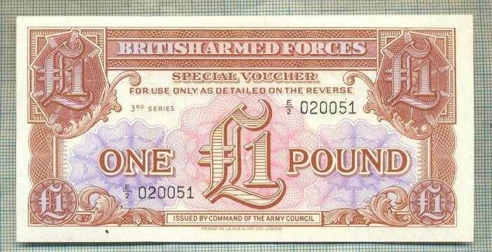 A 757 BANCNOTA-BRITISH ARMED FORCES- 1 POUND-ANUL ND-SERIA-starea care se vede