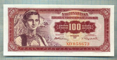 A 779 BANCNOTA-YUGOSLAVIA -100 DINARA-ANUL1955-SERIA058673-starea care se vede foto