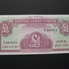 British Armed Forces 1 (one) pound UNC/aUNC, seria a 4-a