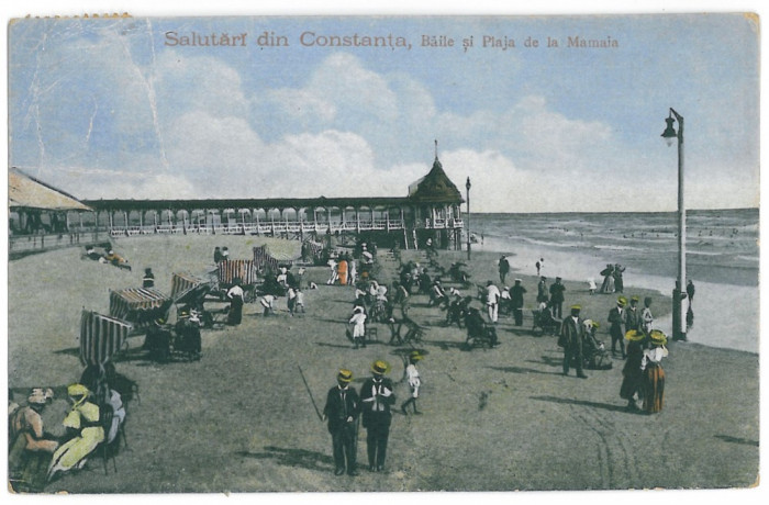 1265 - CONSTANTA, Mamaia, faleza - old postcard - used - 1922