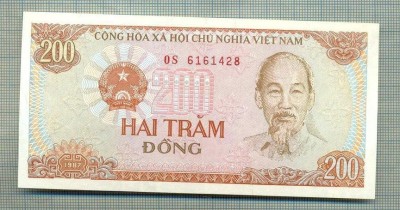 A 765 BANCNOTA-VIETNAM - 200 DONG-ANUL1987-SERIA6161428-starea care se vede foto