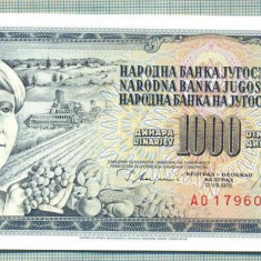 A 774 BANCNOTA-YUGOSLAVIA -1000 DINARA-ANUL1978-SERIA1796080-starea care se vede