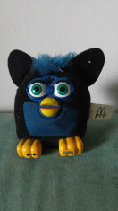 M- Jucarie Furby material textil negru si albastru, de la McDonalds 2001, 8cm foto