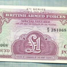 A 756 BANCNOTA-BRITISH ARMED FORCES- 1 POUND-ANUL ND-SERIA-starea care se vede