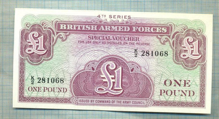 A 756 BANCNOTA-BRITISH ARMED FORCES- 1 POUND-ANUL ND-SERIA-starea care se vede