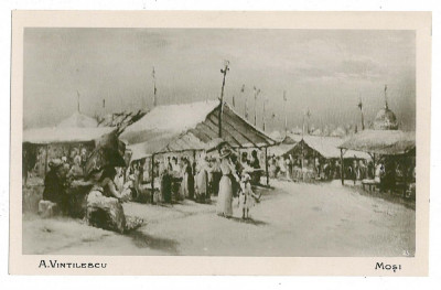 3361 - BUCURESTI, Market, Vintilescu picture - old postcard - unused foto