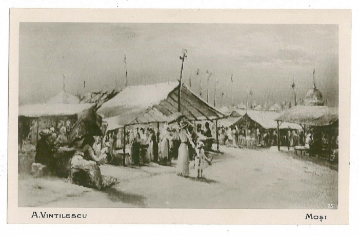 3361 - BUCURESTI, Market, Vintilescu picture - old postcard - unused