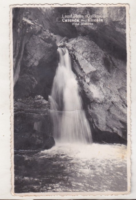 bnk cp Lacul Rosu - Cascada - uzata interbelica