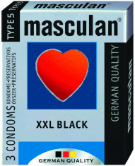 PREZERVATIVE MASCULAN XXL - NEGRU - 3 BUC. foto