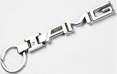 Breloc auto metalic pentru auto AMG mercedes argintiu foto
