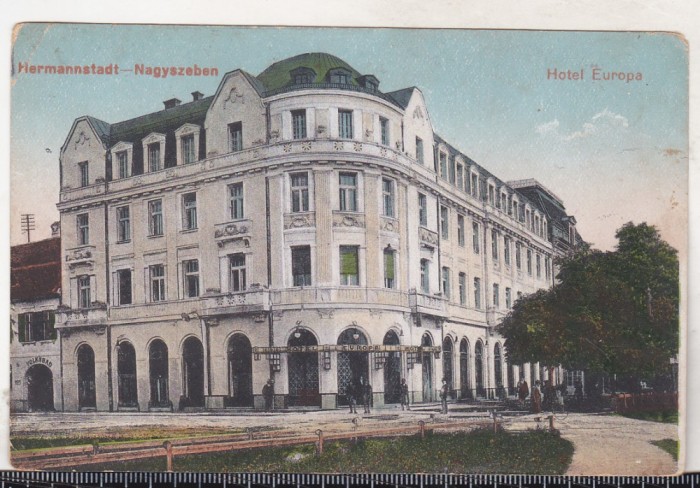 bnk cp Sibiu - Hotel Europa - circulata 1920 - cenzura