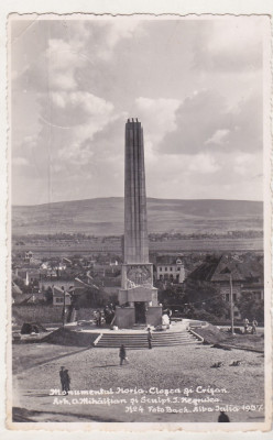 bnk cp Alba Iulia - Monumentul Horia, Closca si Crisan - uzata 1940 foto