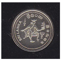 Moneda Sri Lanka ( Ceylon ) 500 Rupii 1991 - KM#153 PROOF ( aur 12 carate-rara )