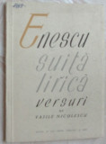 Cumpara ieftin ENESCU: SUITA LIRICA - VERSURI DE VASILE NICOLESCU (editia princeps, ESPLA 1958)