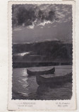 Bnk cp Mangalia - Rasarit de soare - uzata 1935, Circulata, Fotografie