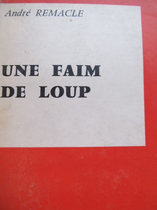Une faim de Loup - Andre Remacle