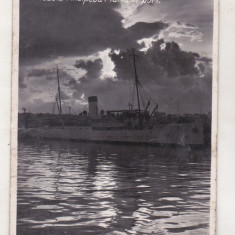 bnk cp Constanta - Vaporul Principesa Maria in port - uzata 1935