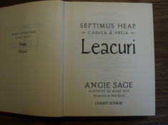 Leacuri, Septimus Heap, Vol. 3 de Angie Sage foto