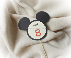 Set 10 numere masa (pe bat) pentru botez - Mickey/ Minnie foto