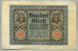 A 482 BANCNOTA-GERMANIA -100 MARK -ANUL 1920-SERIA 1385721 -starea care se vede