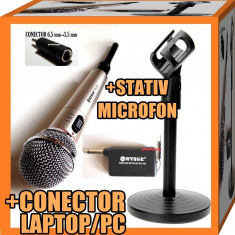 MICROFON WIRELESS + STATIV MICROFON foto