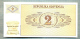 A 809 BANCNOTA-SLOVENIA- 2(TOLARJEV)-ANUL(1990)-SERIA90566585-starea care sevede