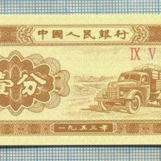 A 856 BANCNOTA- CHINA -1 FEN -ANUL 1953 -SERIA IX V -starea care se vede