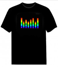 Tricou luminos cu egalizator Rainbow foto