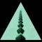 Tablou fosforescent triunghi Coloana Infinitului