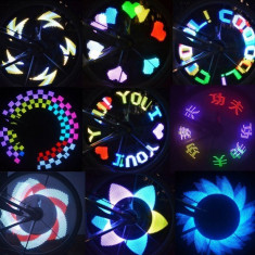 Jocuri de lumini multicolore pentru spite bicicleta 32 LED-uri foto
