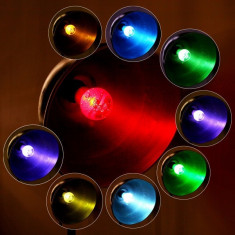 Bec decorativ LED E27 3W, 16 culori, cu telecomanda foto