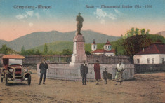 CAMPULUNG - MUSCEL , RUCAR - MONUMENTUL EROILOR 1916-1918 , MASINA EPOCA foto