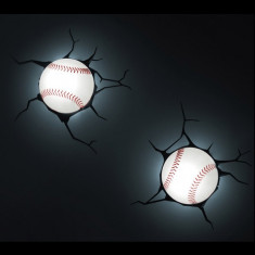 Lampa 3D mingi de Baseball foto