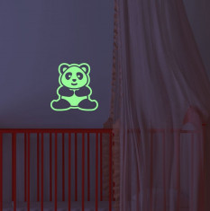 Sticker fosforescent decorativ model Panda foto