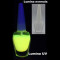Oja invizibila fluorescenta galbena la lumina UV