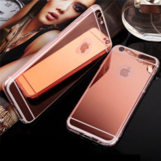 Husa iPhone 6 6S TPU Ultra Thin Mirror Rose Gold foto