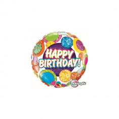 Balon folie cu efect 3D - Happy birthday foto