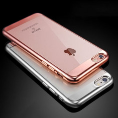 Husa iPhone 5 5S SE TPU Margine Rose Gold foto