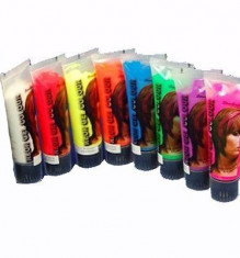 Set 6 culori gel de par fluorescent UV foto