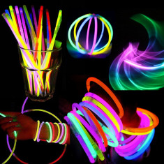 Set 100 Betisoare bratari luminoase Glow Sticks colorate foto