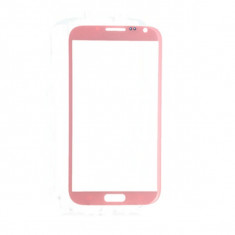 Geam Samsung Galaxy Note 2 N7100 ecran nou original roz + folie sticla